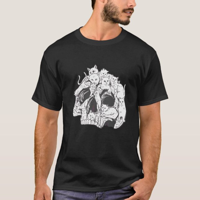 Färgglada katter av fantasin t shirt (Framsida)