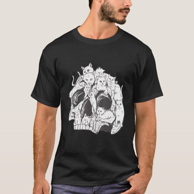 Färgglada katter av fantasin t shirt (Framsida)