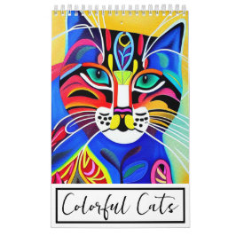 Färgglada katter kalender