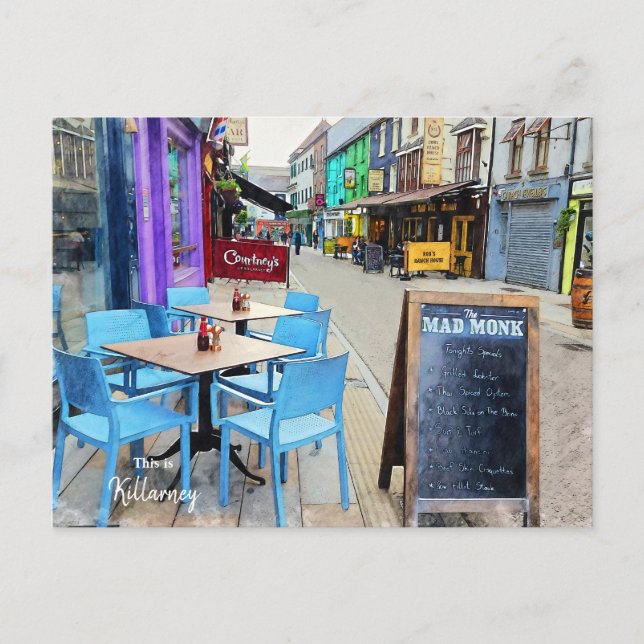 Färgglada Killarney- Irland Vykort (Framsida)