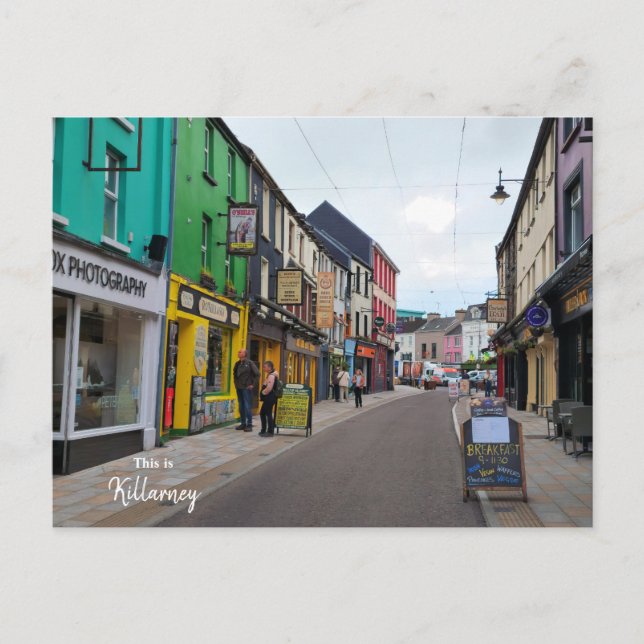 Färgglada Killarney- Irland Vykort (Framsida)