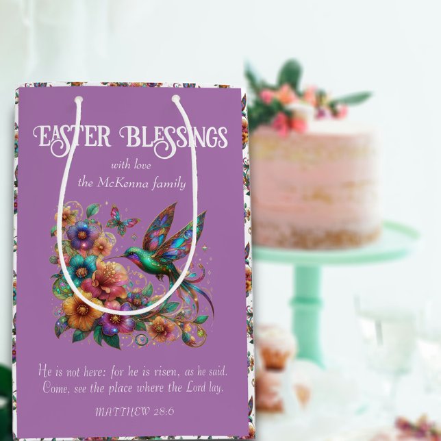 Färgglada Kolibri Blommor Lila Kristna  (Skapare uppladdad)