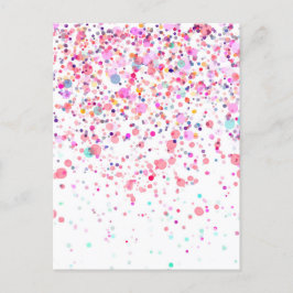 Färgglada Konfetti Tom Anpassad Alla Tillfällen Vykort