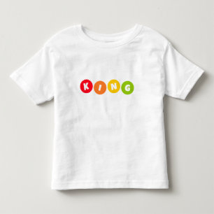 Färgglada KONUNG-bokstäver i ljusa cirklar T Shirt