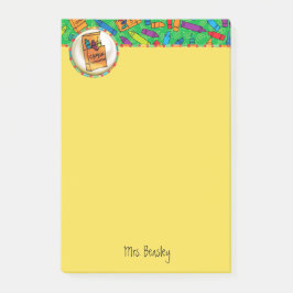 Färgglada kritor 4 x 6 post-it block