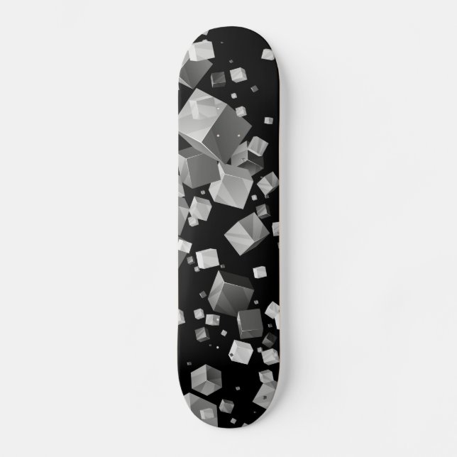 Färgglada kuber 4 mini skateboard bräda 18,5 cm (Framsida)