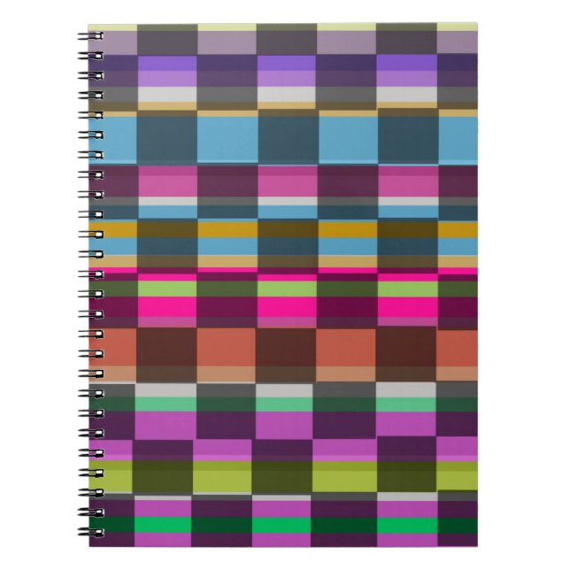 Färgglada kuber anteckningsbok med spiral (Framsidan)