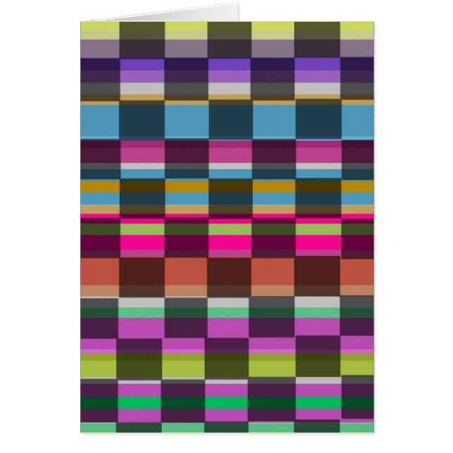 Färgglada kuber hälsningskort (Framsidan)