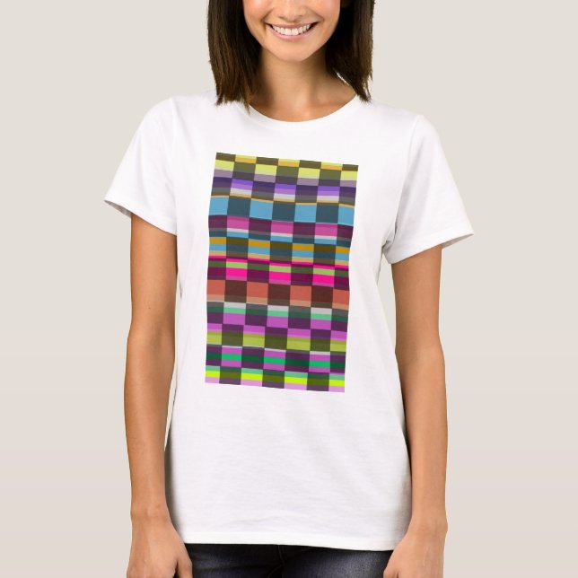 Färgglada kuber t-shirt (Framsida)