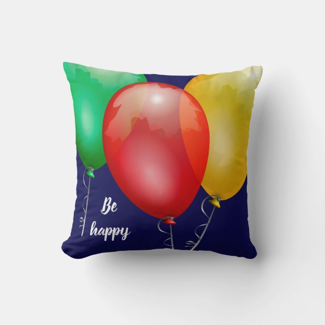 Färgglada leksaksballonger roliga keep calm var gl kudde (Framsida)
