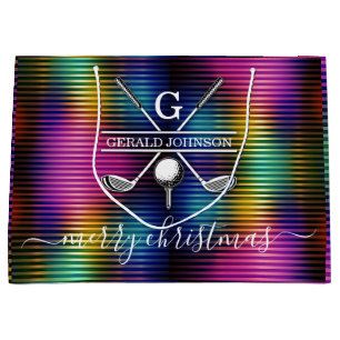 Färgglada Linjer Anpassad Elegant Golf Monogram De