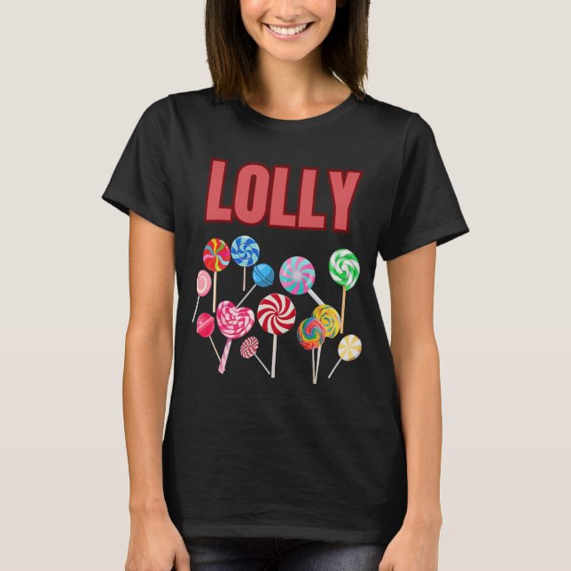 Färgglada lollipop-godis T-Shirt (Framsida)