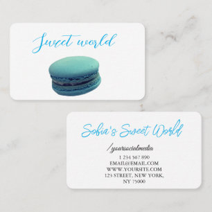 Färgglada Macarons Godis Qr Kod Modern Fyrkant Visitkort