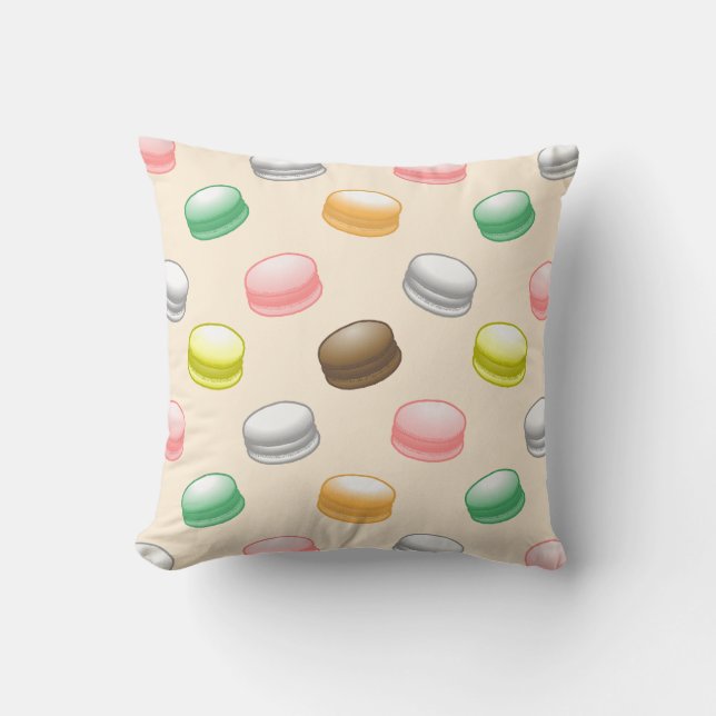 Färgglada Macarons Kudde (Framsida)