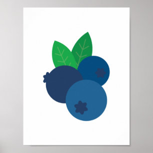 Färgglada Maine Blåbär Poster