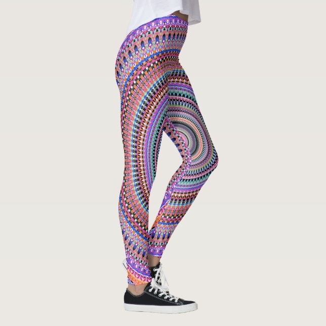 färgglada mandala-mönster leggings (Höger)