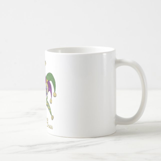 Färgglada Mardi Gras-narrar Mask Kaffemugg (Höger)