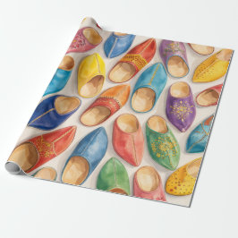 Färgglada marockanska Babouche-tofflor Presentpapper