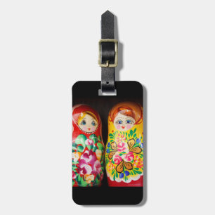 Färgglada Matryoshka-dockor Bagagebricka
