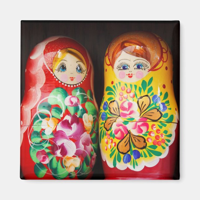 Färgglada Matryoshka-dockor Magnet (Framsidan)