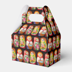 Färgglada Matryoshka-dockor Presentaskar