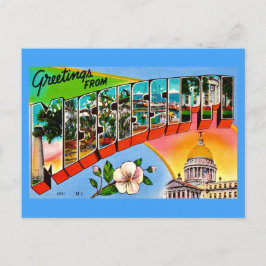 Färgglada Mississippi Hälsningar  Vykort