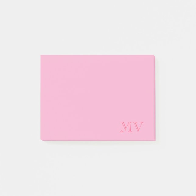 Färgglada Monogram Post-It-lappar Post-it Block (Framsida)