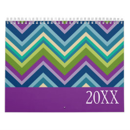Färgglada mönster och funky designs kalender