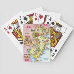 Färgglada New Jersey-kort Casinokort
