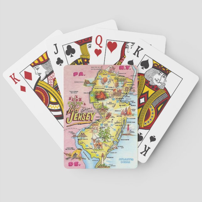 Färgglada New Jersey-kort Casinokort (Baksidan)