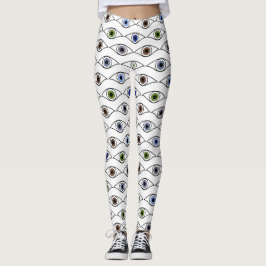 Färgglada ögon mönsterdesign leggings