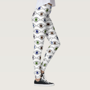 Färgglada ögon mönsterdesign leggings