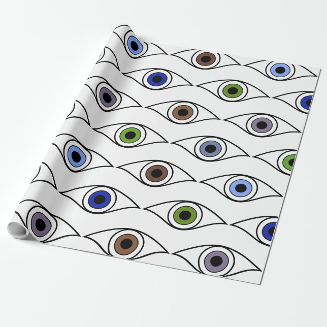 Färgglada ögon Mönsterdesign Presentpapper (Utrullad)