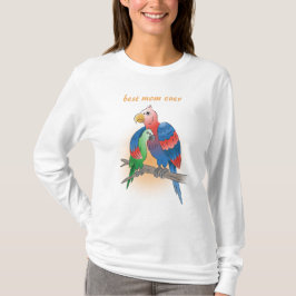 Färgglada papegojor mors dag t shirt