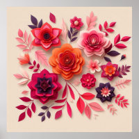 Färgglada pappersblommor