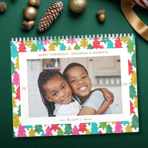 Färgglada pappersgranar jul foto kalender