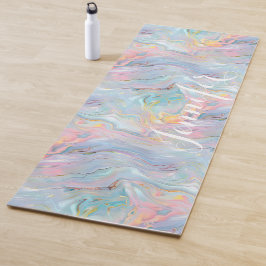 Färgglada Pastell Holografiska Marmor Virvlar
