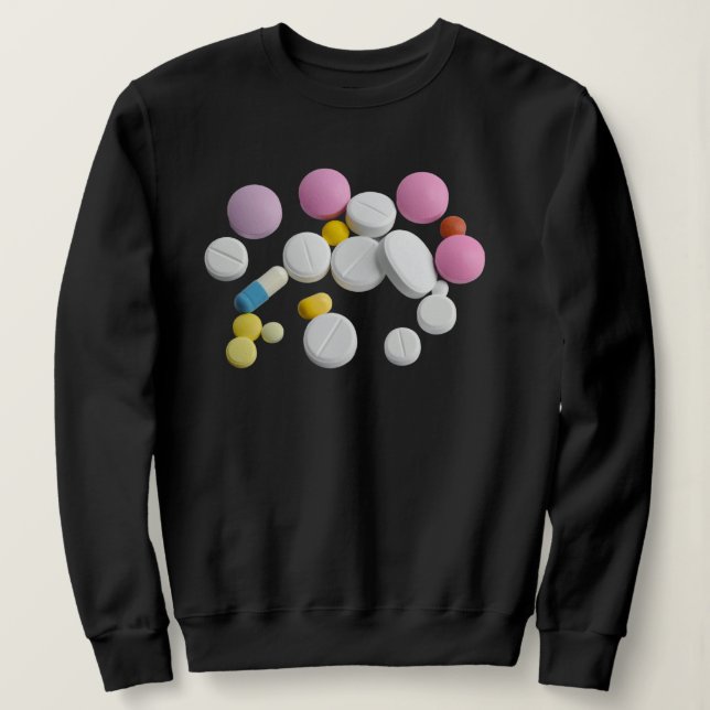 Färgglada piller t shirt (Design framsida)