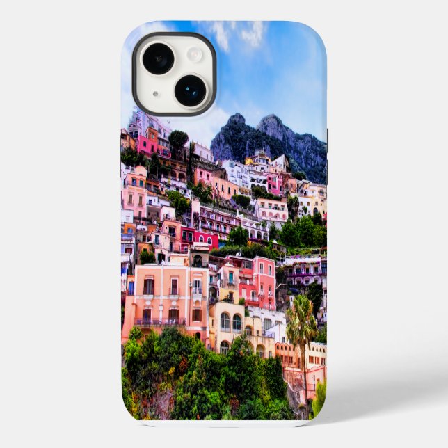 Färgglada Positano, Italien  (Baksida)
