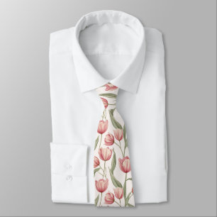 Färgglada presenter för män Tulpan blomma Slips