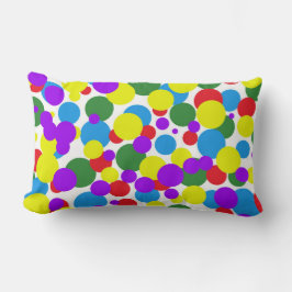 Färgglada prickar lumbarkudde