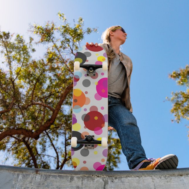 Färgglada prickar mini skateboard bräda 18,5 cm (Utomhus 1)