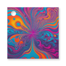 Färgglada Psychedelia Airbrush Art Presentkort