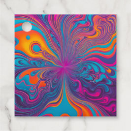 Färgglada Psychedelia Airbrush Art Presentkort Gåvor Etiketter