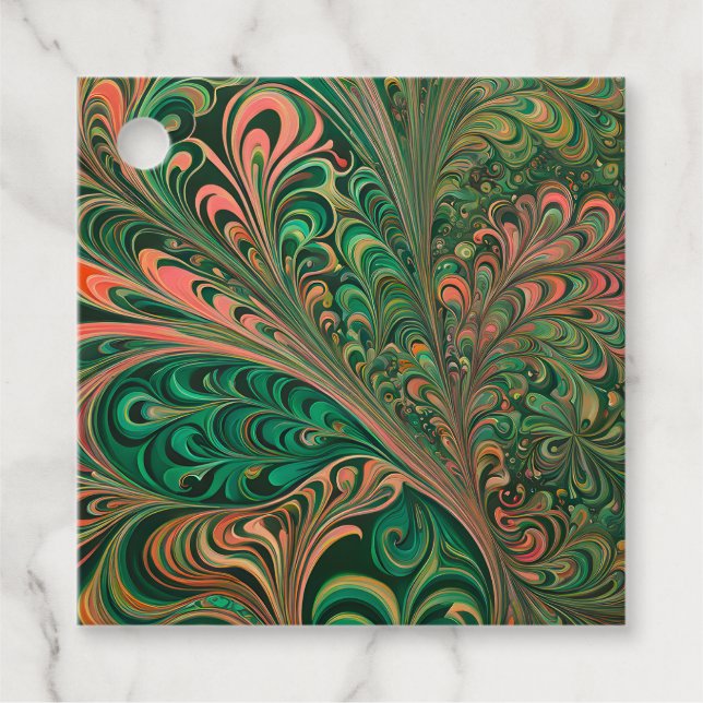 Färgglada Psychedelia Airbrush Artpresentkort Gåvor Etiketter (Framsida)
