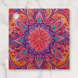 Färgglada Psychedelia Airbrush Artpresentkort Gåvor Etiketter