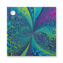 Färgglada Psychedelia Airbrush Konstpresenttaggar