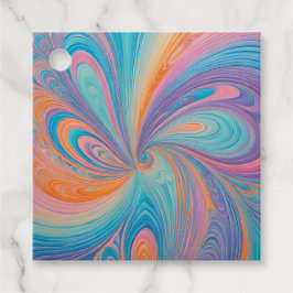 Färgglada Psychedelia Airbrush Konstpresenttaggar Gåvor Etiketter
