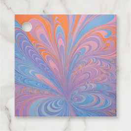 Färgglada Psychedelia Airbrush Konstpresenttaggar Gåvor Etiketter