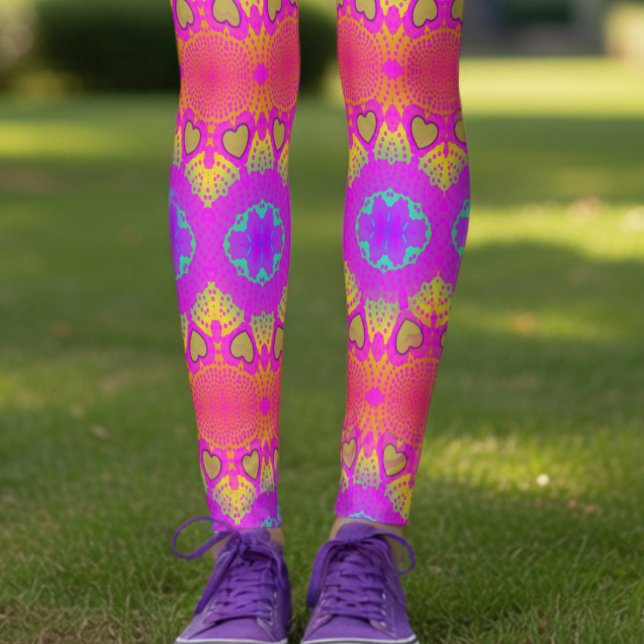 Färgglada Psykedeliska Leggings (If you love color, you will defeninatly love this wacky but cute leggings.)